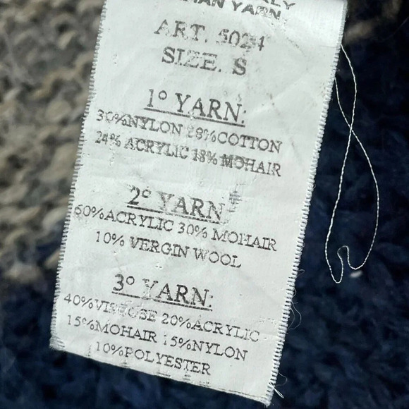 Vida Womens S Long Open Cardigan Sweater Striped Wool Blend 3156 - Picture 5 of 9